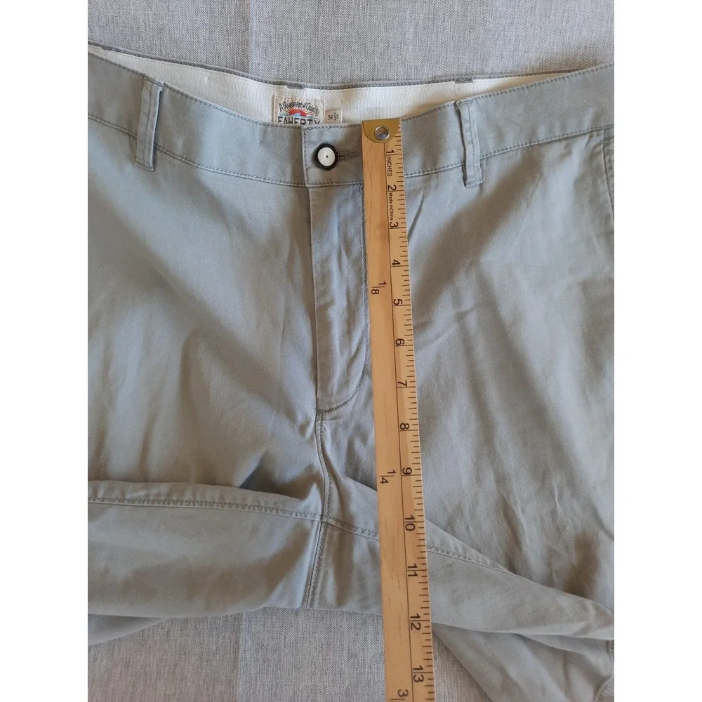 Faherty Brand Men 32 Classic Blended Cotton Chino Style-Shorts Pattern Lined SEE