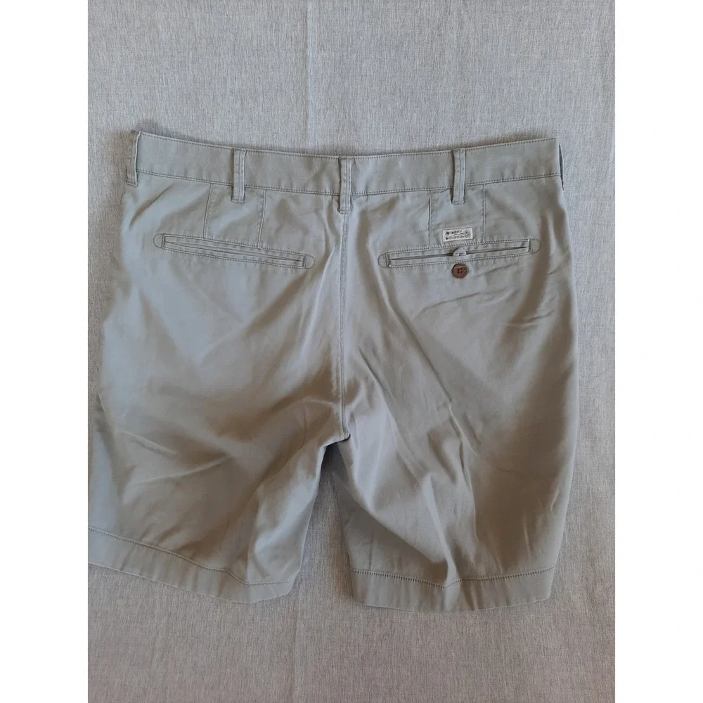 Faherty Brand Men 32 Classic Blended Cotton Chino Style-Shorts Pattern Lined SEE