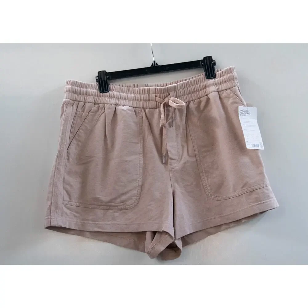 NWT Athleta Farallon Short Moca Tan Lounge Leisure Pull On Elastic Waist Size 18