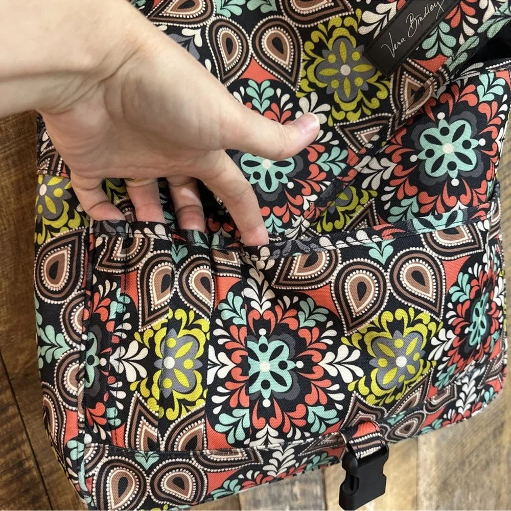 Vera Bradley Sierra Large Backpack Laptop Bag EUC 14” Wide lightweight