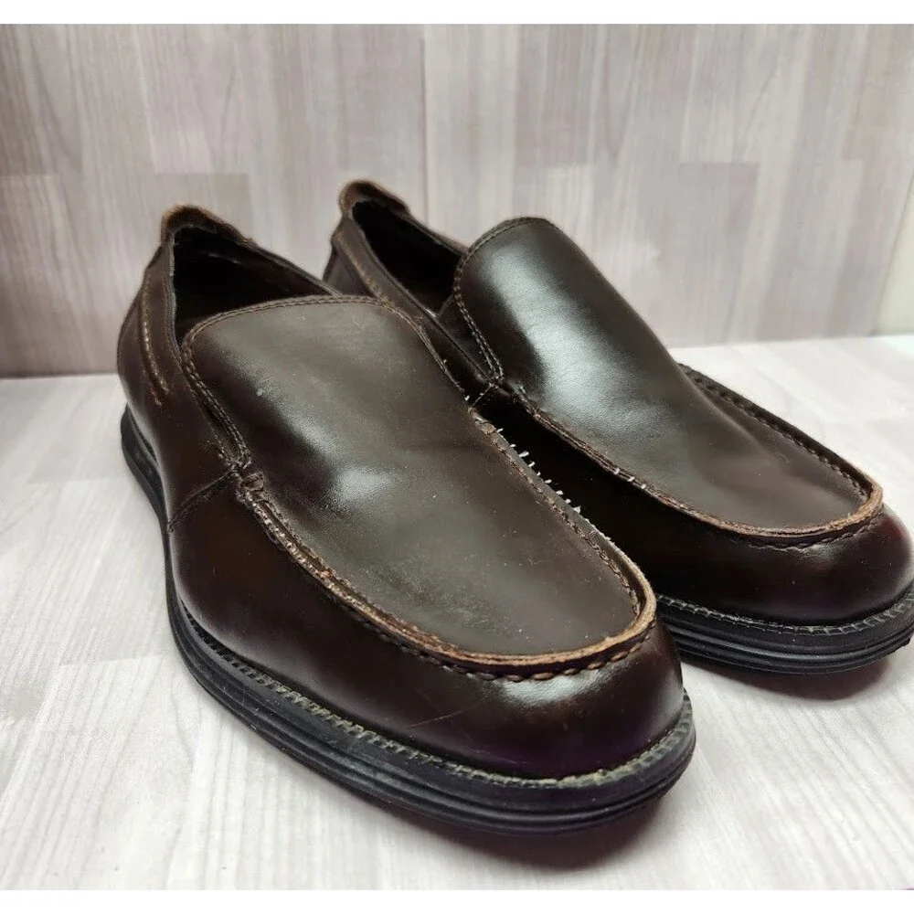 Deer Stag Andrew Mens Casual Loafers Dress Shoes Brown Size 9.5 Leather
