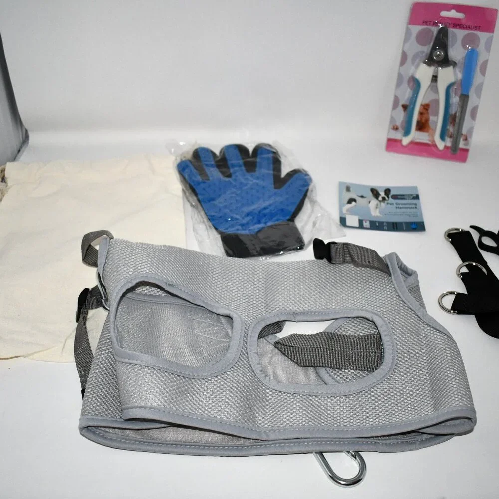 VERSAMARKETS Dog Grooming Hammock Kit Extra Small Nail Trimming Harness Set Con