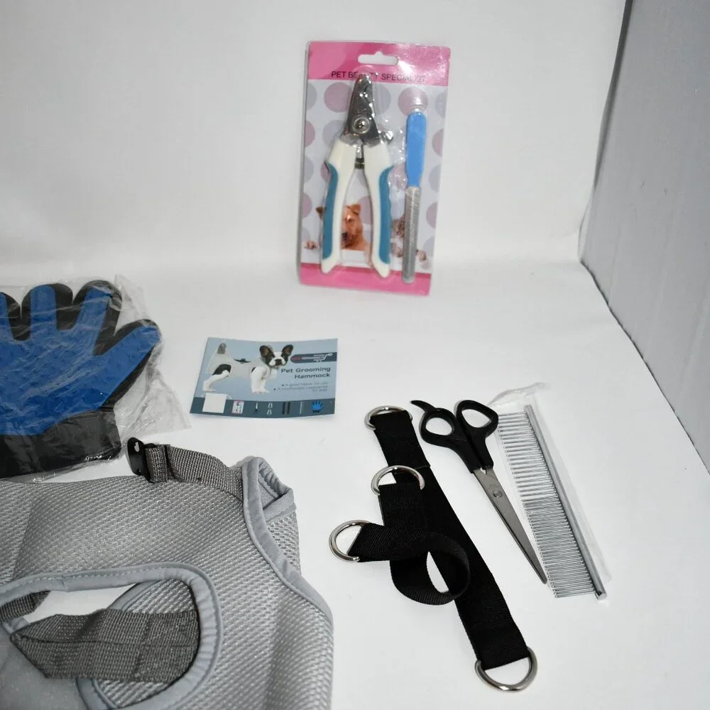 VERSAMARKETS Dog Grooming Hammock Kit Extra Small Nail Trimming Harness Set Con