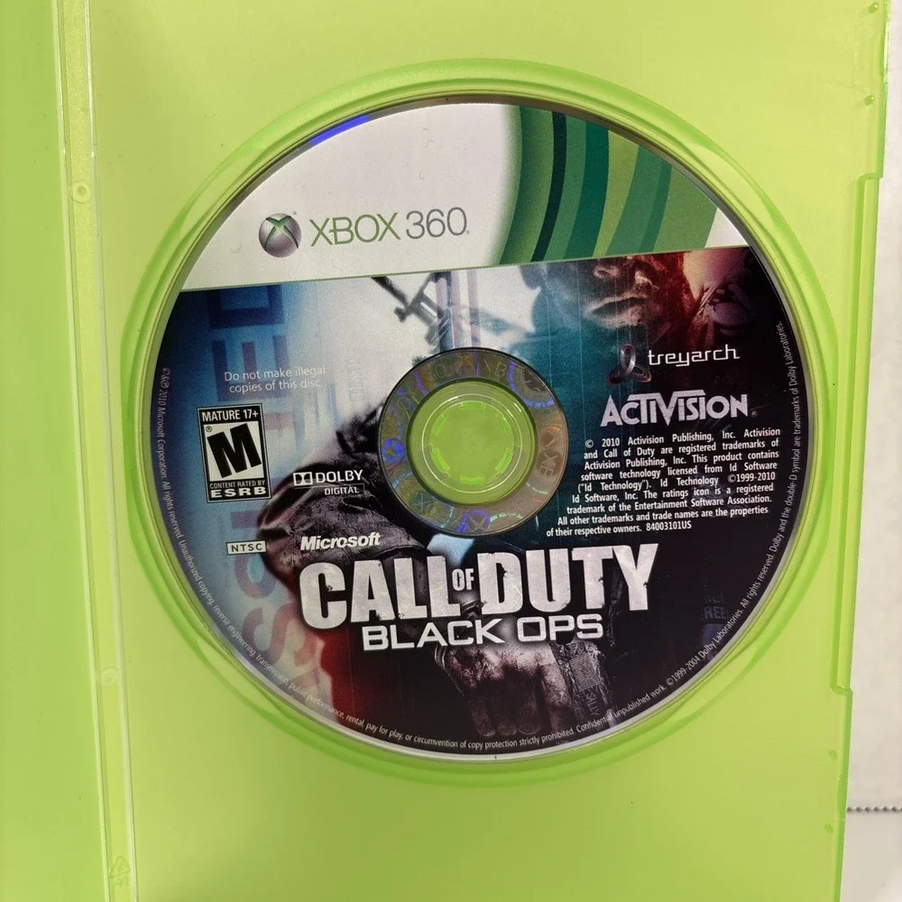 Call of Duty Black Ops Xbox 360 Disc Only Generic Case Tested