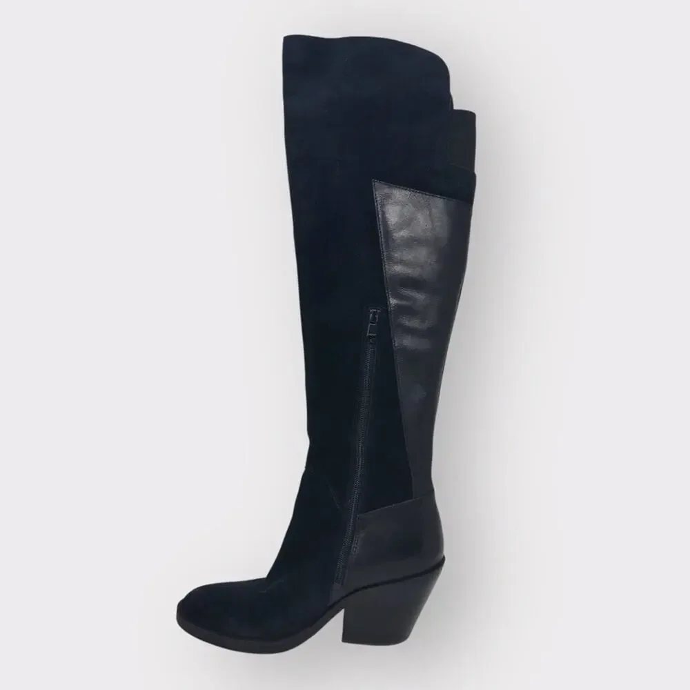 Naya black suede