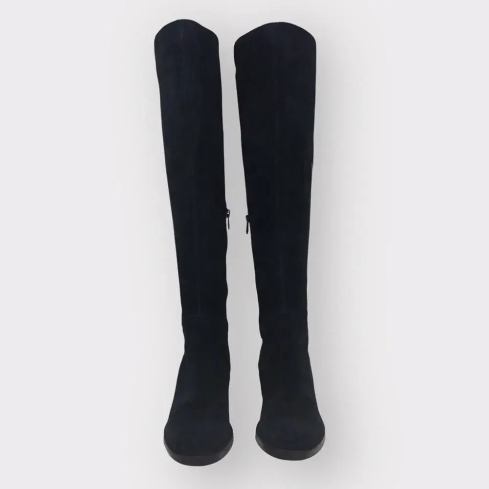 Naya black suede