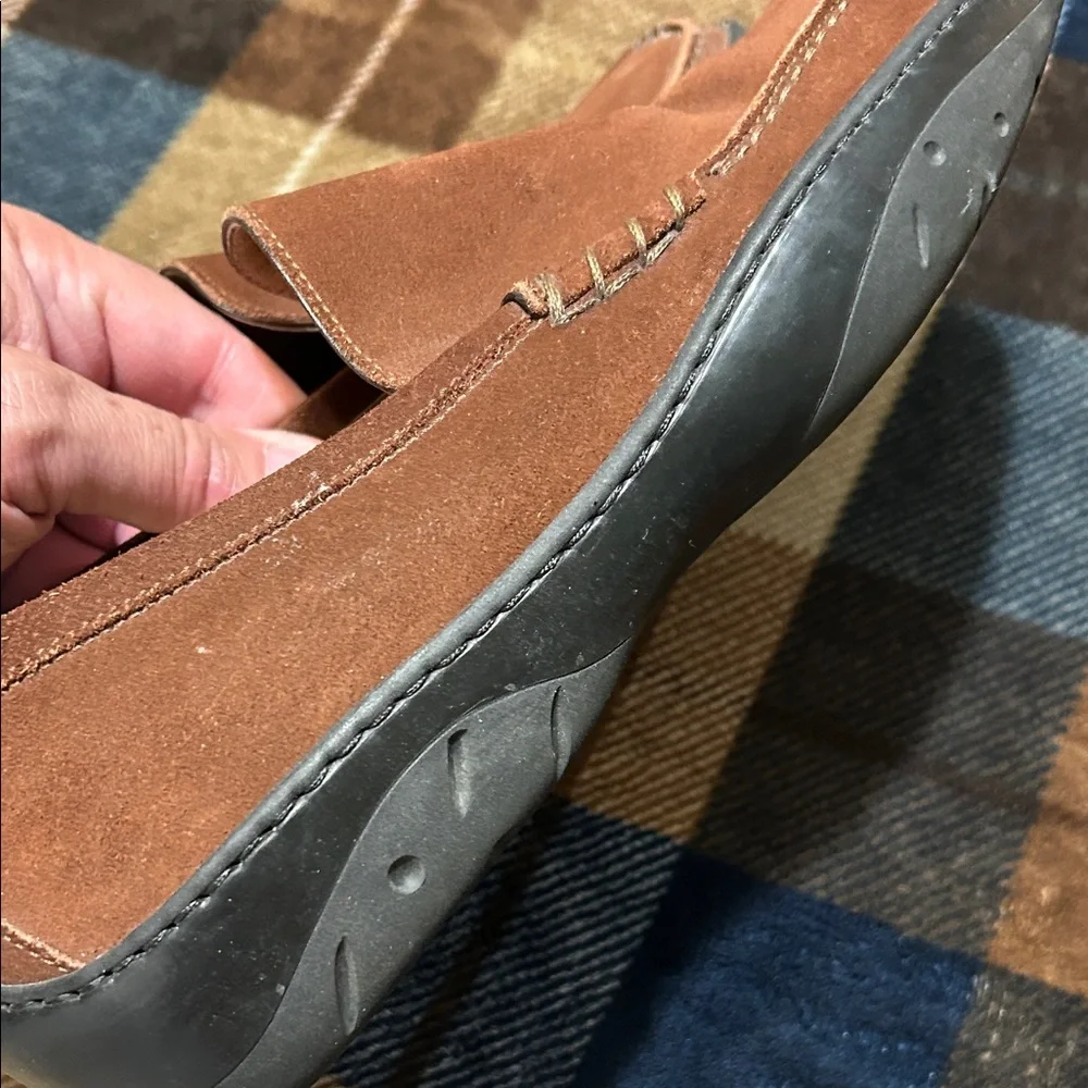 Elegant Brown Suede Loafers for Men