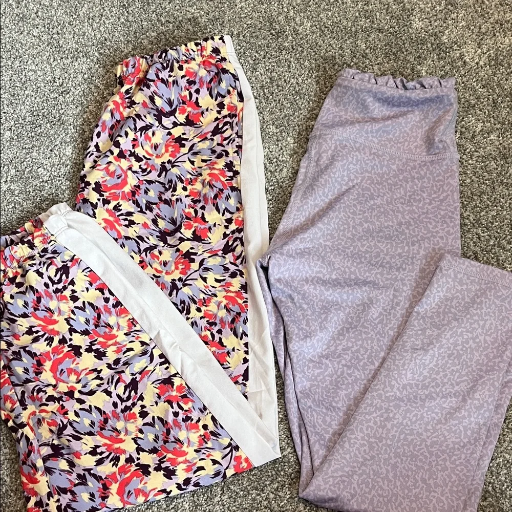 Zella Pants: Lot of 2 pairs of pants, girls 7/8. Jogger and legging. Purple