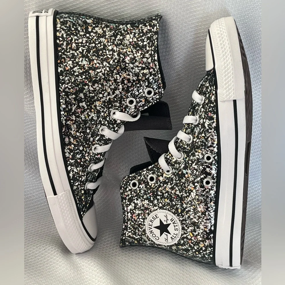 Converse Chuck Taylor All Star Glitter High-Top Sneakers Big Girls Size 5