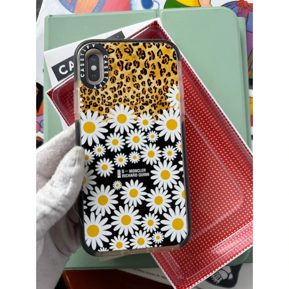 CASETiFY Moncler Richard Quinn iPhone‎ XS / X Impact Case Leopard Daisy