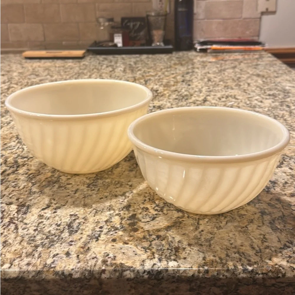 Fire King Cream Nesting Bowl Set