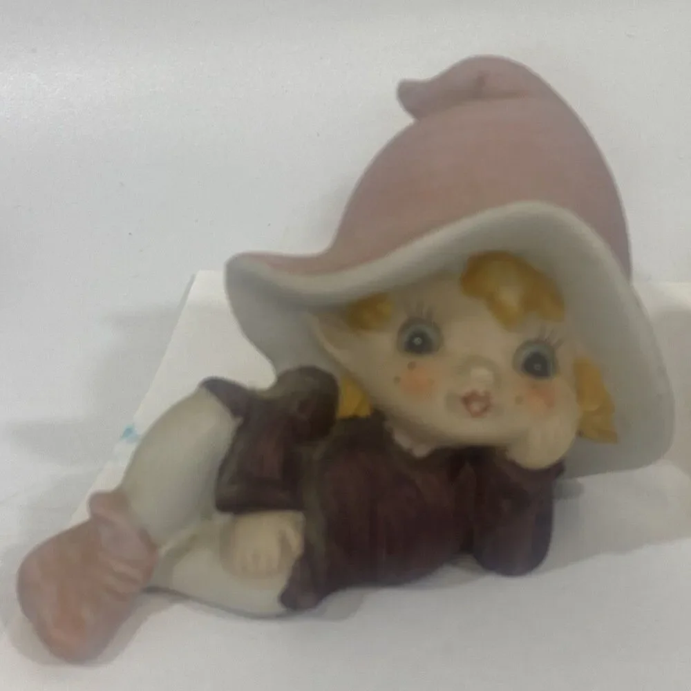 Vtg 70s Lot (3) Homco FigurinesGarden Flower Pixies Fairies Elves 5213 3515 5615