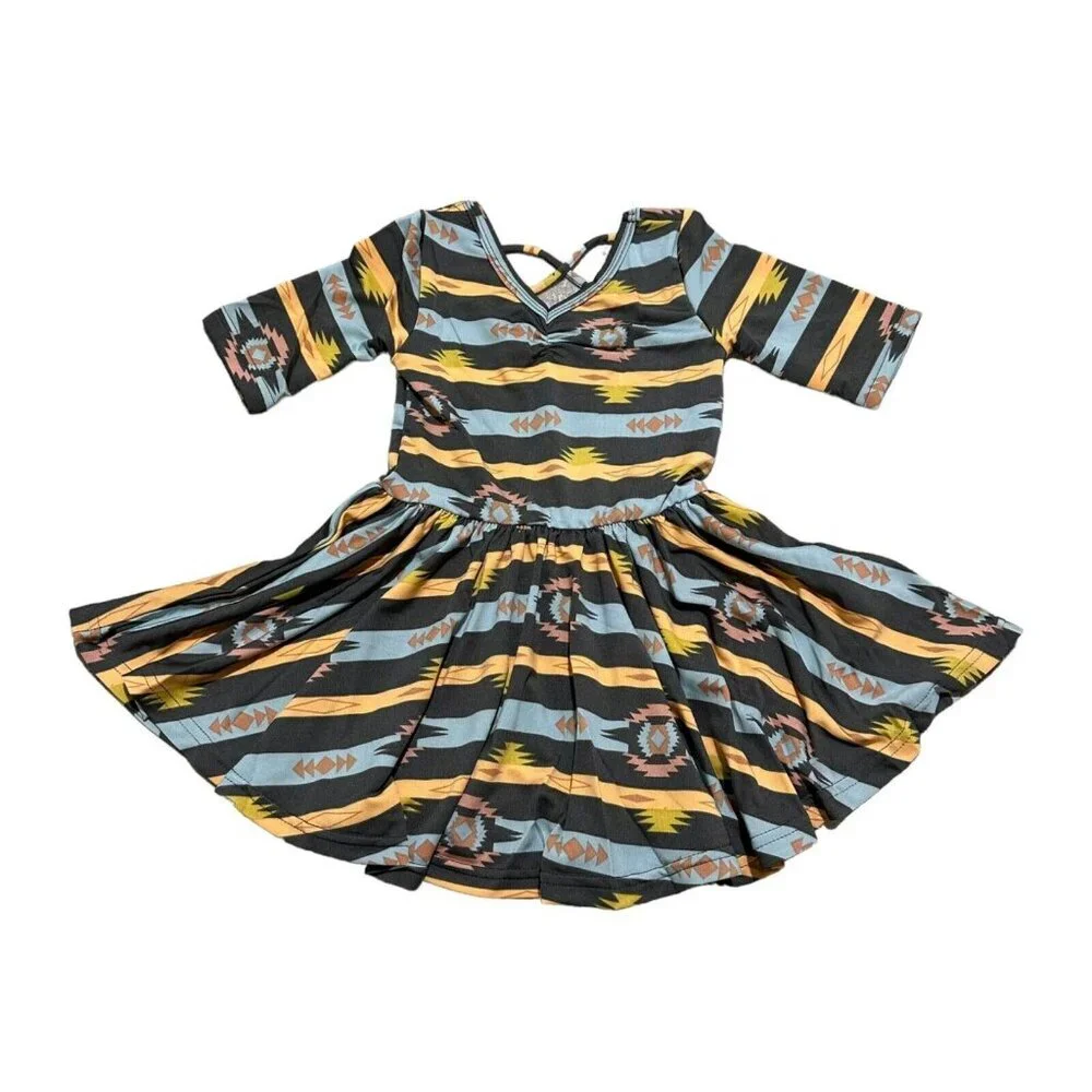 Dot Dot Smile Toddler 2T Ballerina Dress Aztec Geometric Print Twirl Skirt NWT