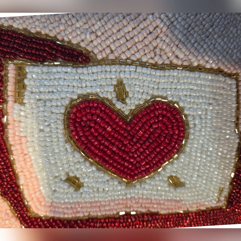 Cupcakes & Cashmere - Beaded Love Potion Pillow Valentine's Day NWT *Defect*