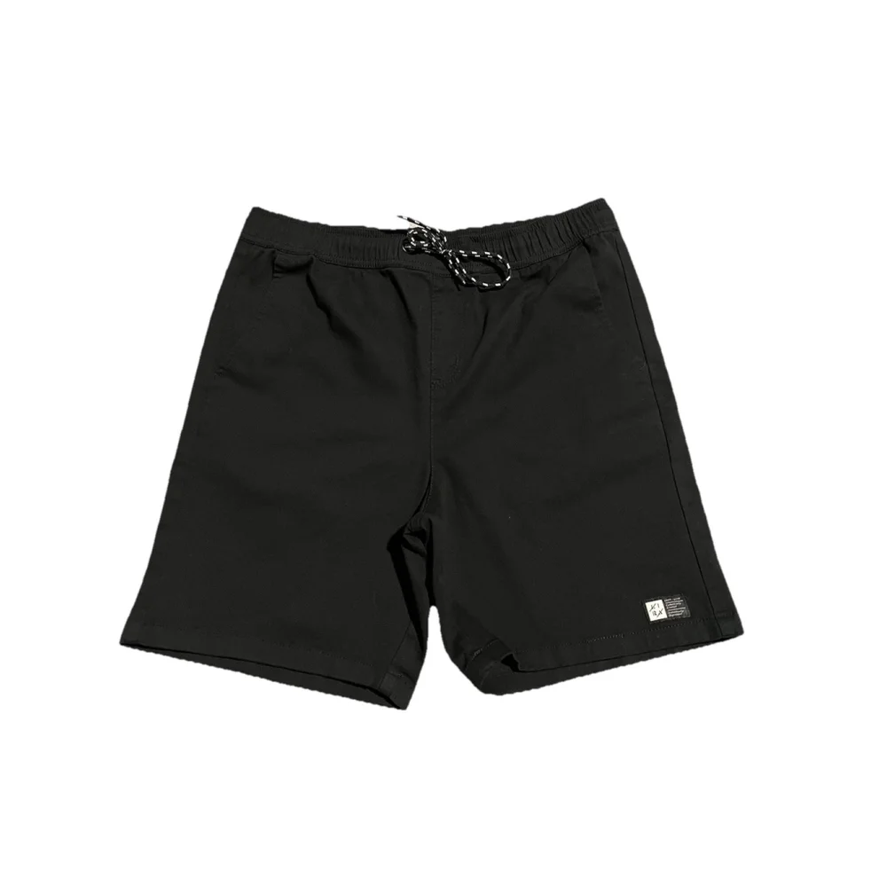 CRTV SCTY Shorts Mens M 30 Black Chino Elastic Waist