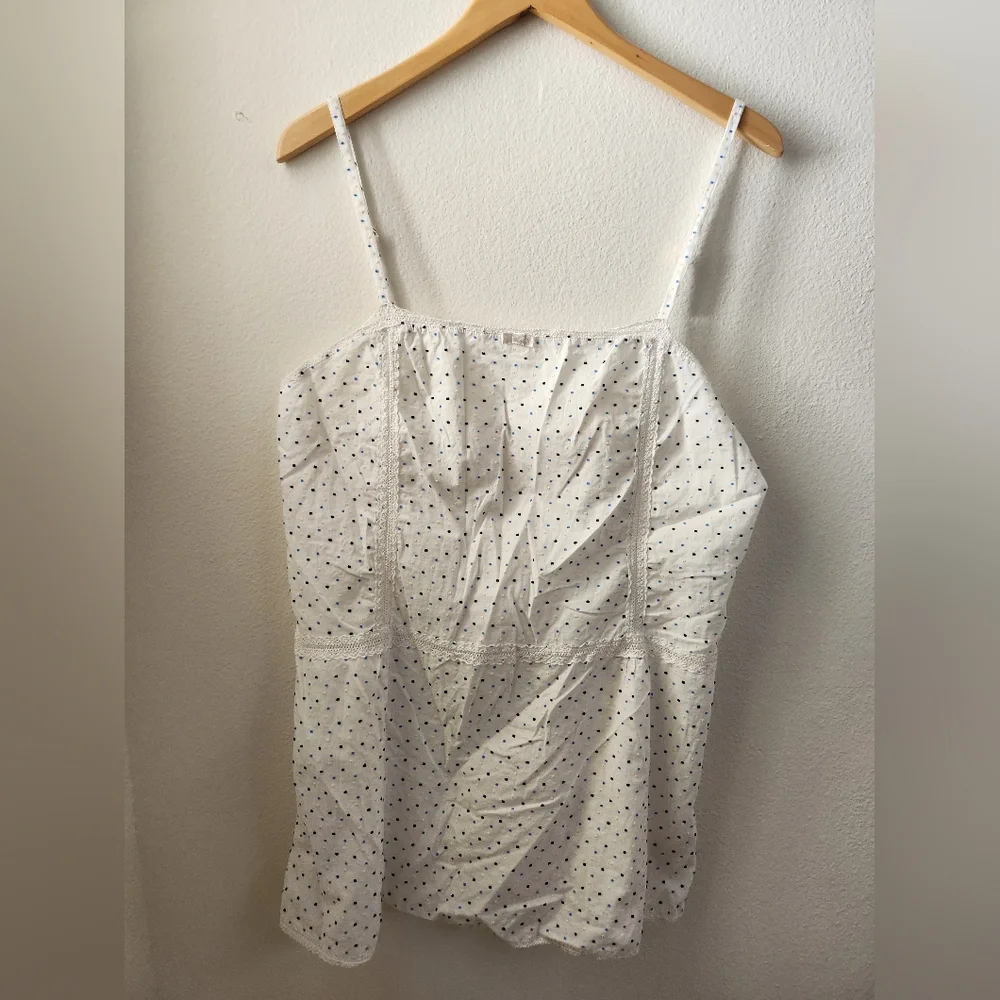 Kate Spade Sleepwear Chemise‎ Nightgown White Polka Dot Women’s Extra Large XL