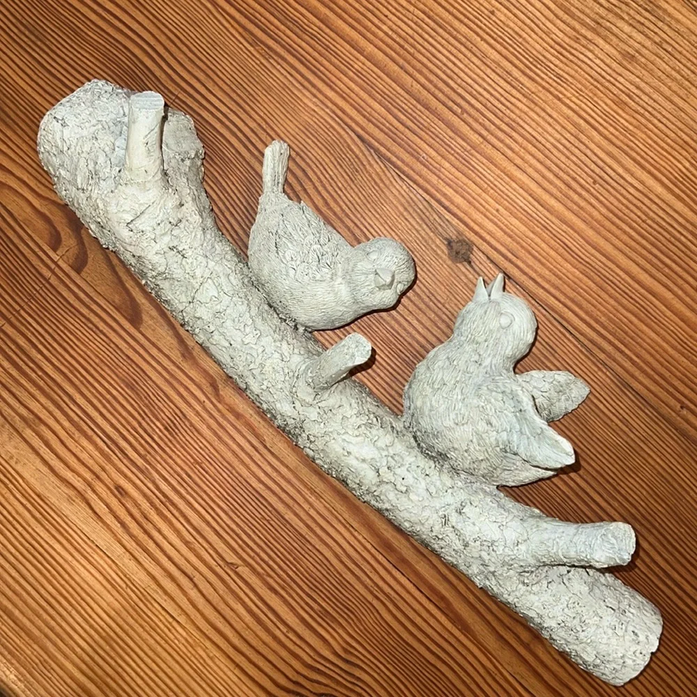 Vintage Bird Wall Hooks- Resin & Crushed Stone