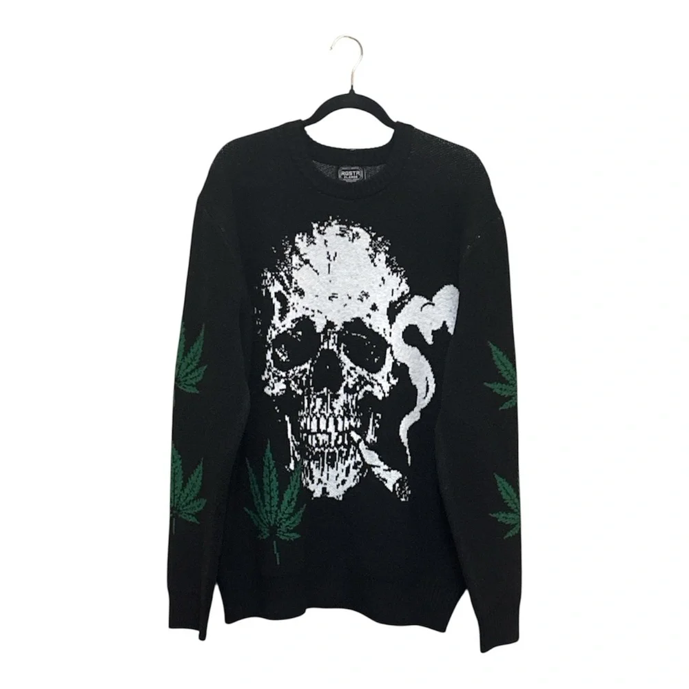 RGSTR, Black Skull Graphic Sweater,Size XL,NWT