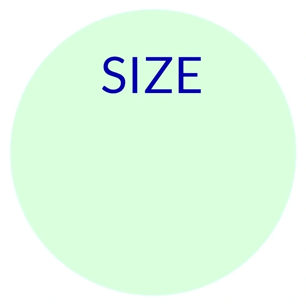 30 STICKERS - 2” ROUND - SIZE LABELS TO FILL IN & INPUT ODD SIZES OR #‎ SIZES