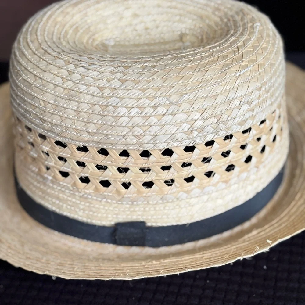 Men's Natural Straw Hat with Black Band