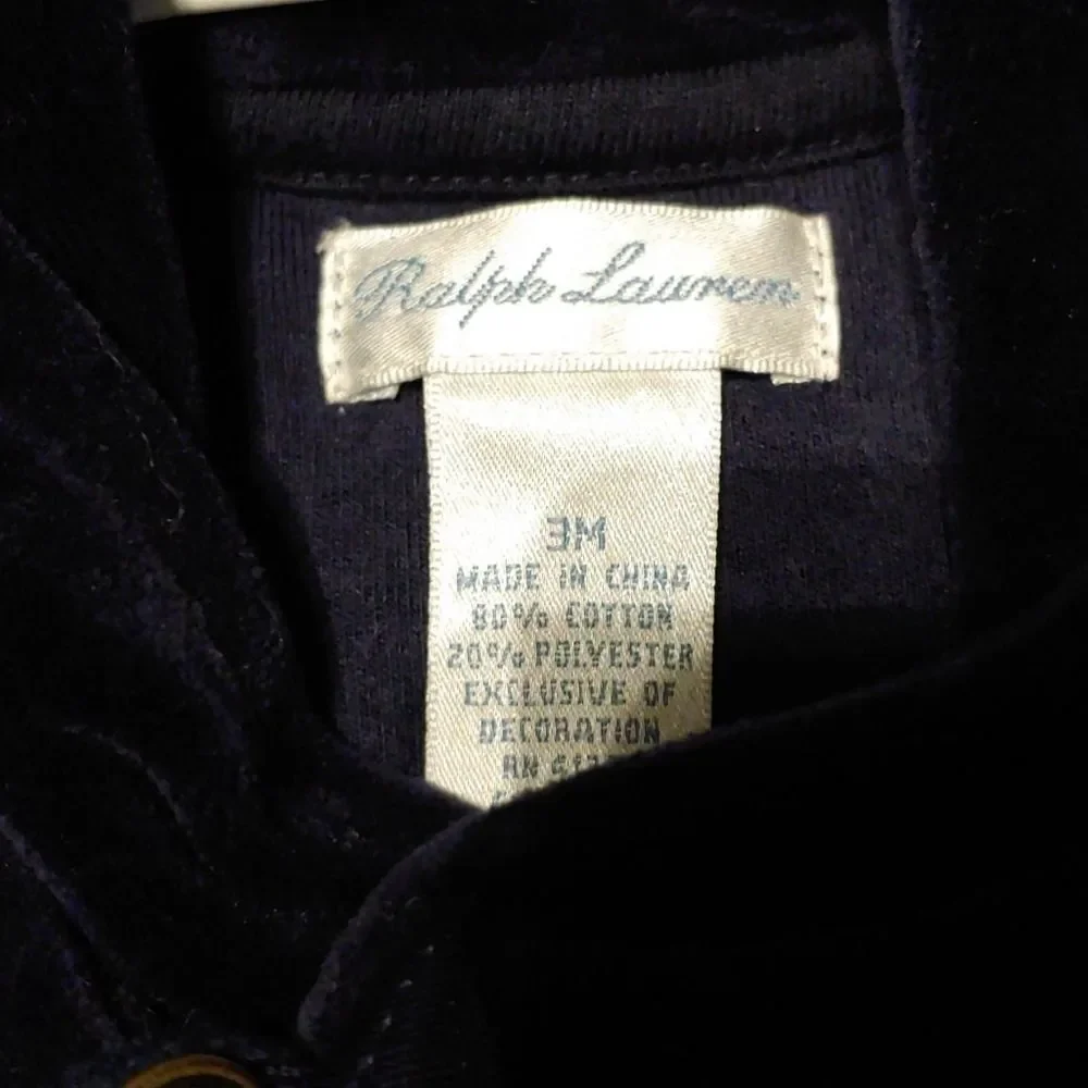 Ralph Lauren warm soft footed outfit Sz 3M NWOT