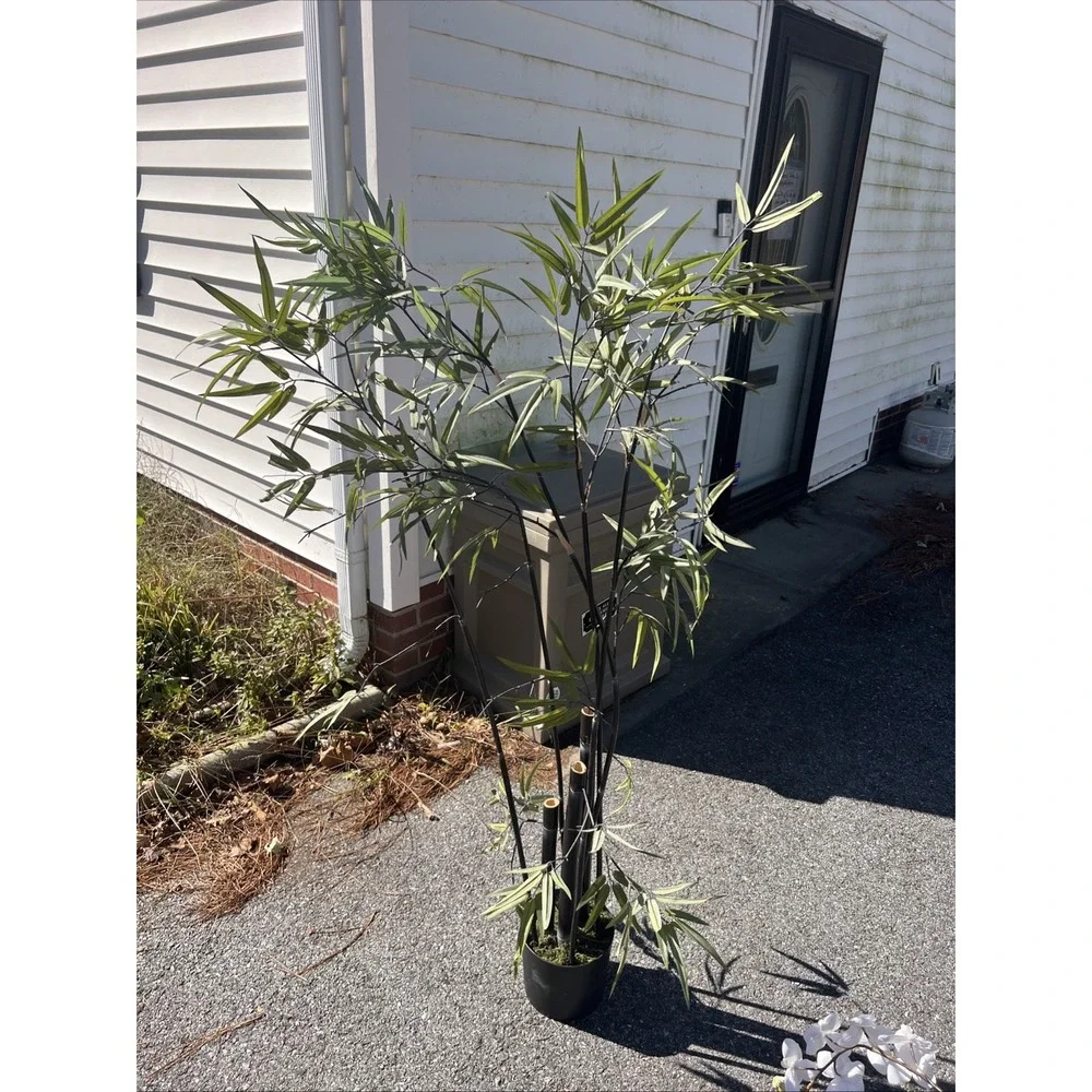 🌿 Artificial palmPlant in‎ Black Pot – 52