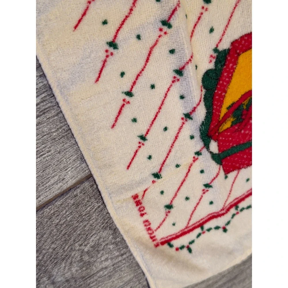 Christmas Kitchen Bath‎ Towel Dish Hand Goose Geese Floral Retro MCM Vintage