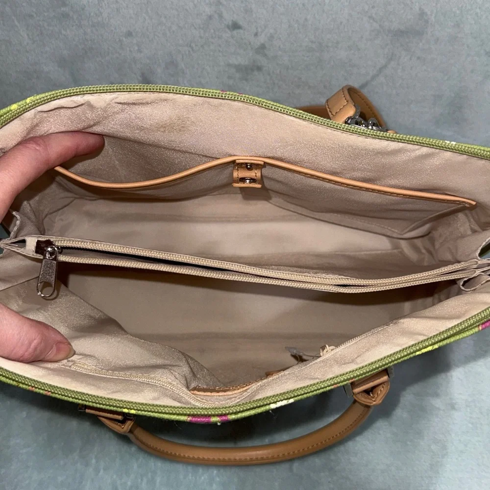 Stylish Green Floral Women's Bag