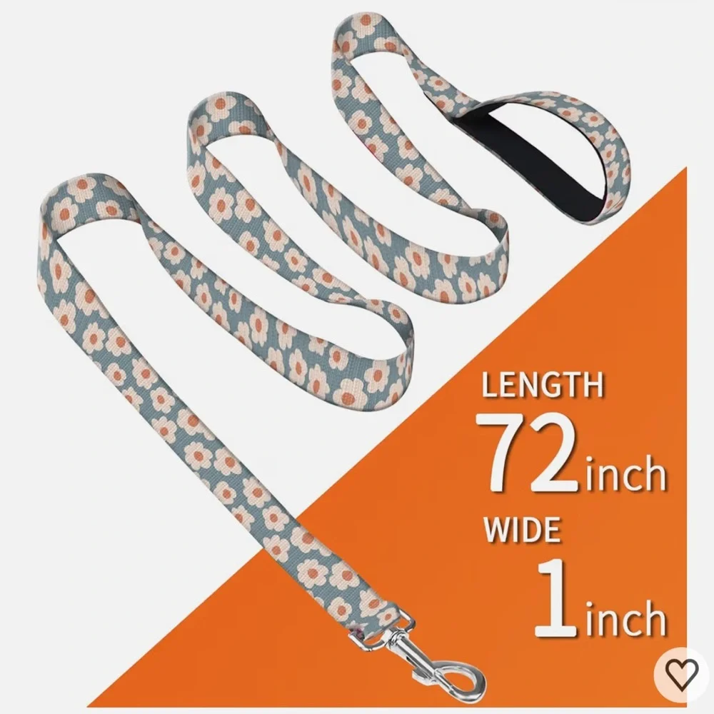 Mushroom Floral Pattern Dog Leash, NWT
