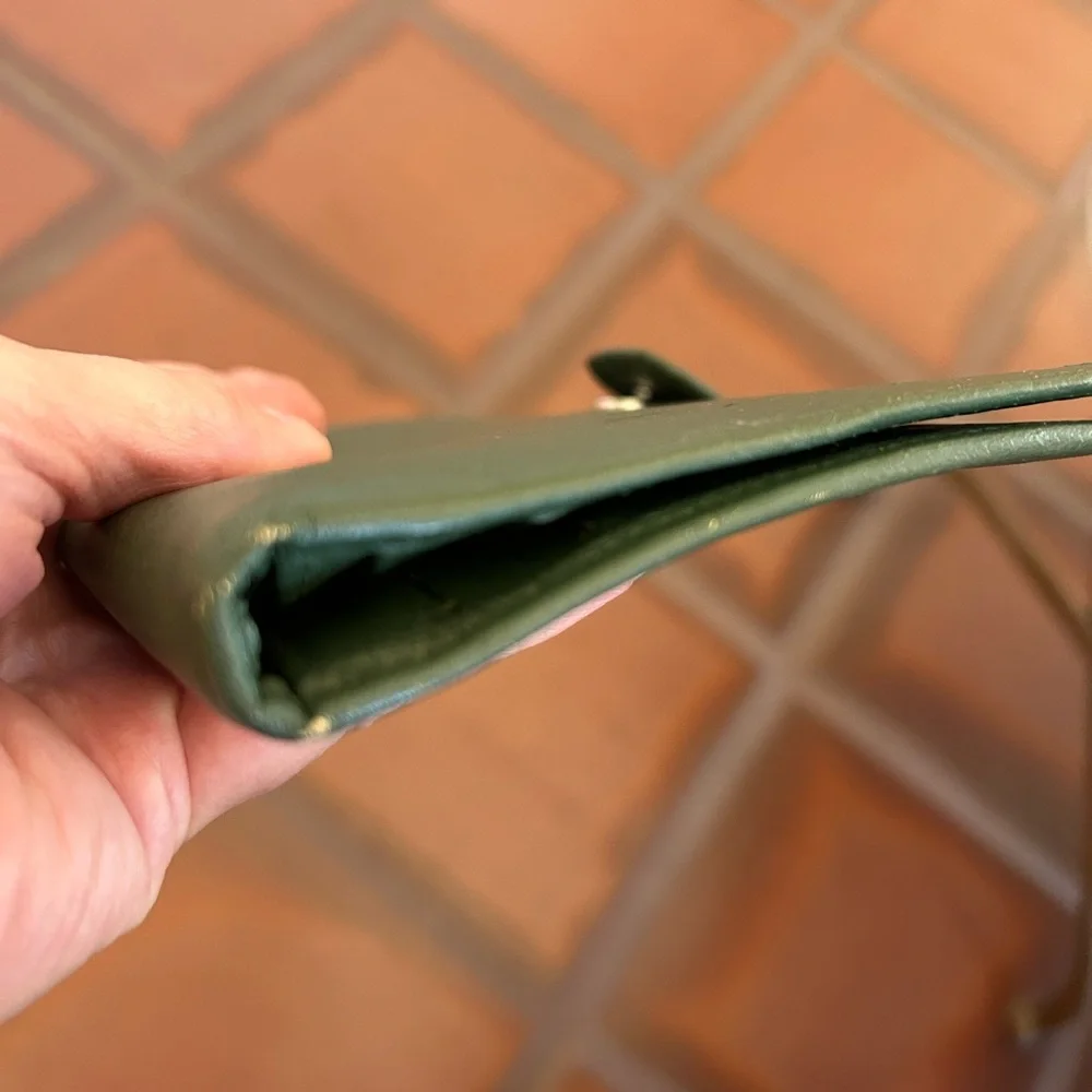 AKarenni Green Leather Mexico Designer Large WALLET