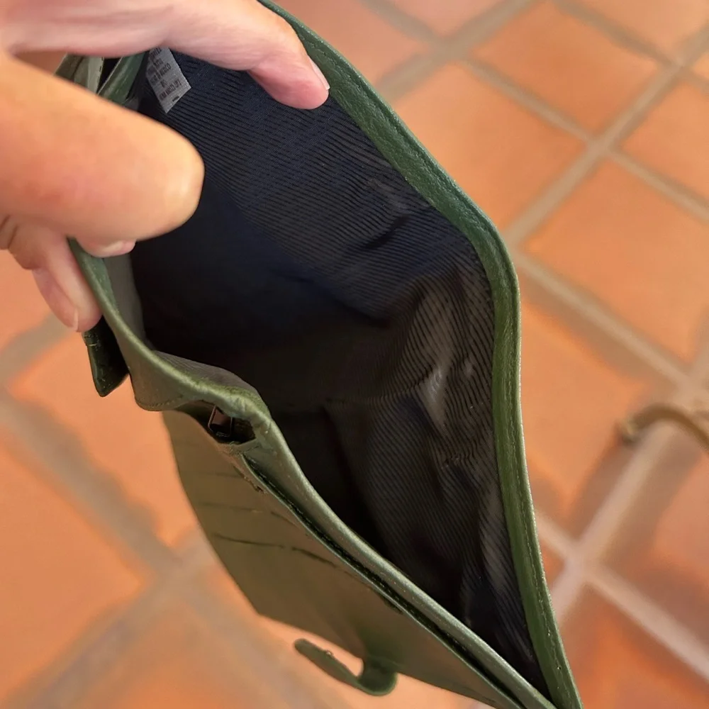 AKarenni Green Leather Mexico Designer Large WALLET
