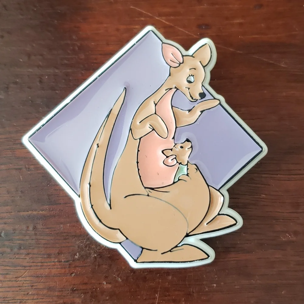 Vintage Disney Kanga and Roo Brooch Pin