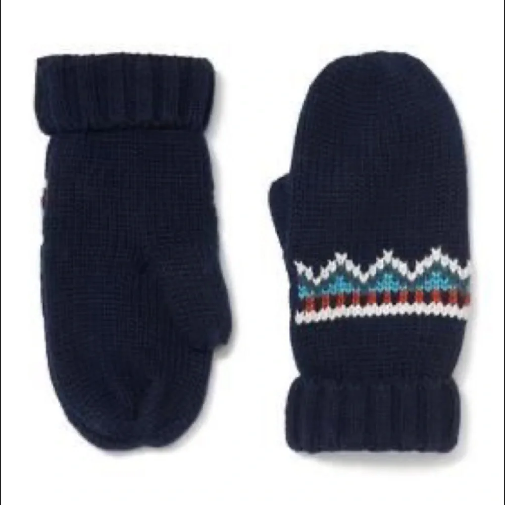 Janie and Jack Fair Isle Mittens, 12-24M - NWT -