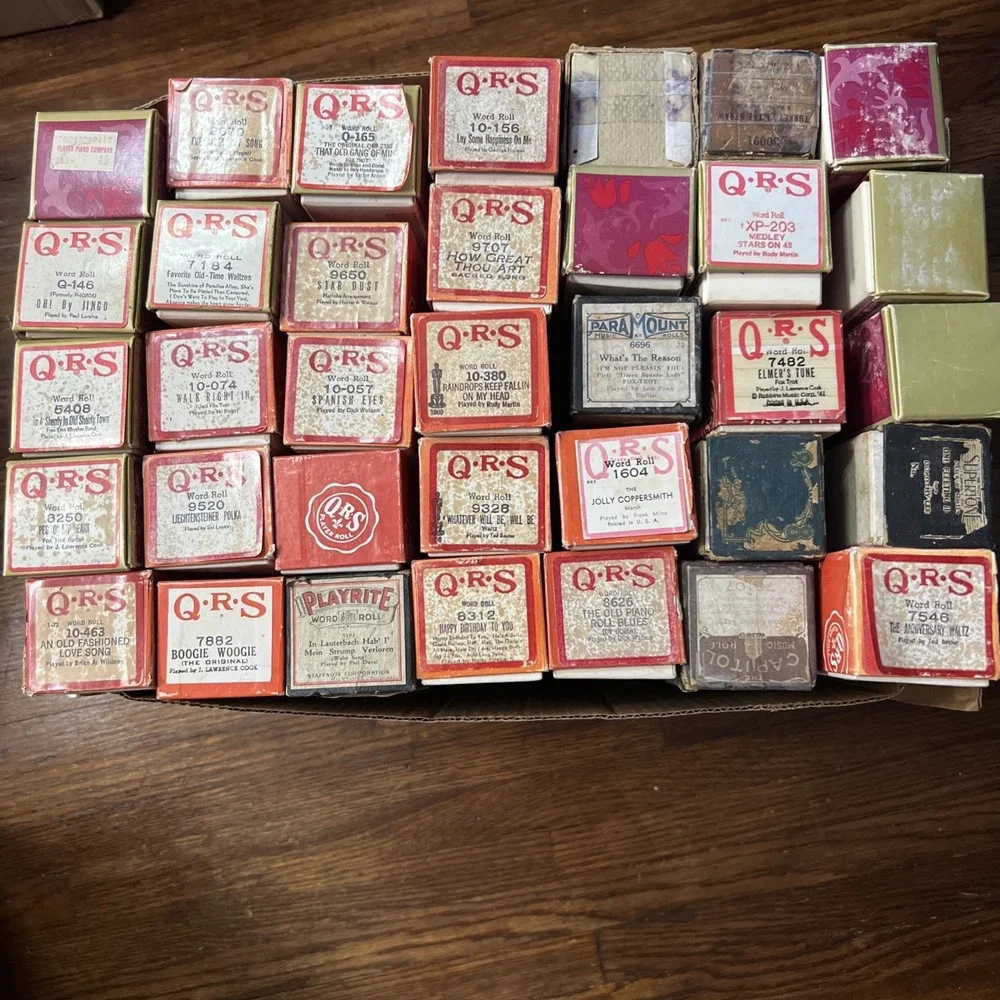 Vintage Player Piano‎ Music Rolls Lot of 35