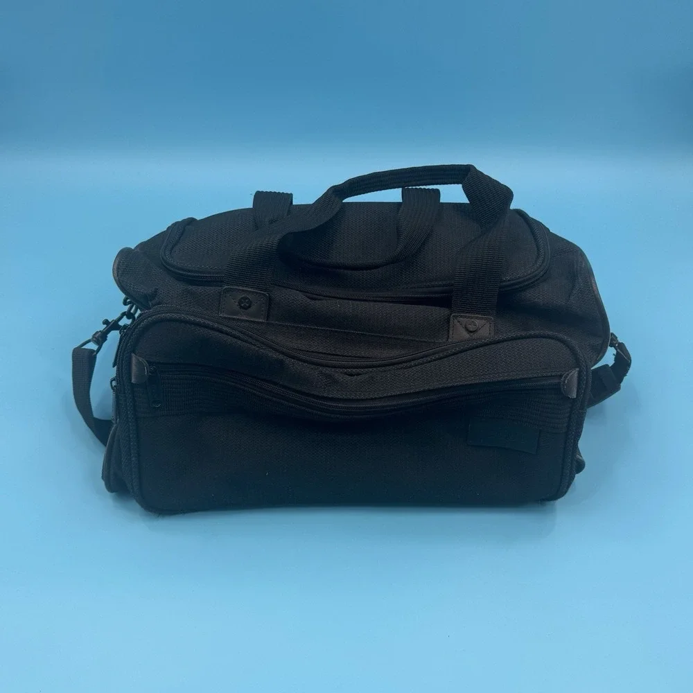 Ascot Black Nylon Duffle Bag Carry On Travel Gym Overnight Bag