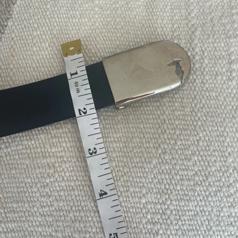 Authentic Trussardi Genuine Leather Belt Black Size 70 - Made in Italy