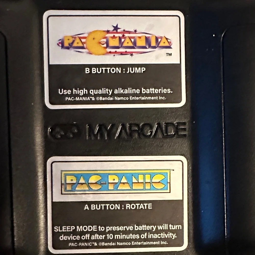 Arcade Pac-Man Handheld Console - Bright Yellow - For Parts ONLY Screen Cracked.