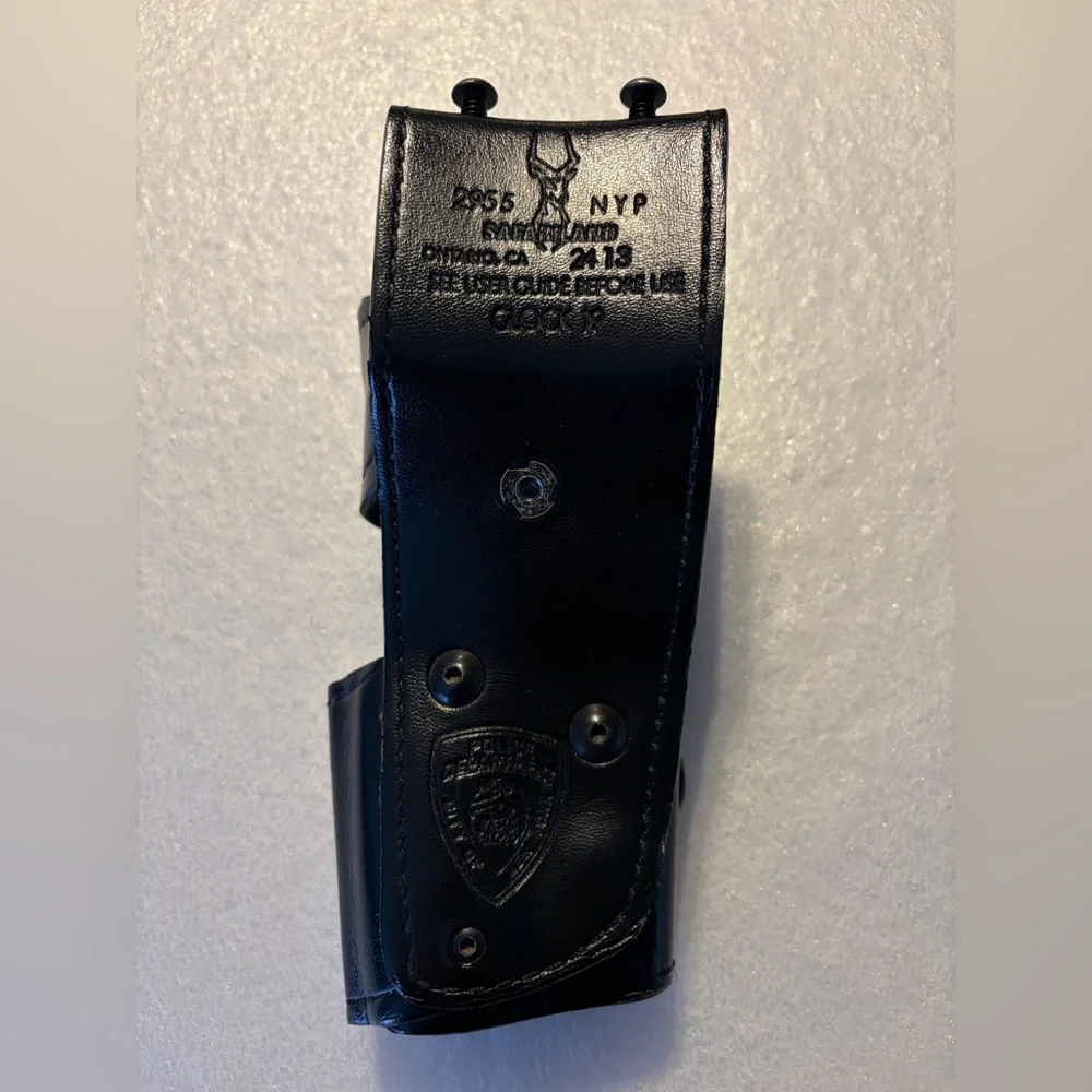Premium Black Leather Phone Holster