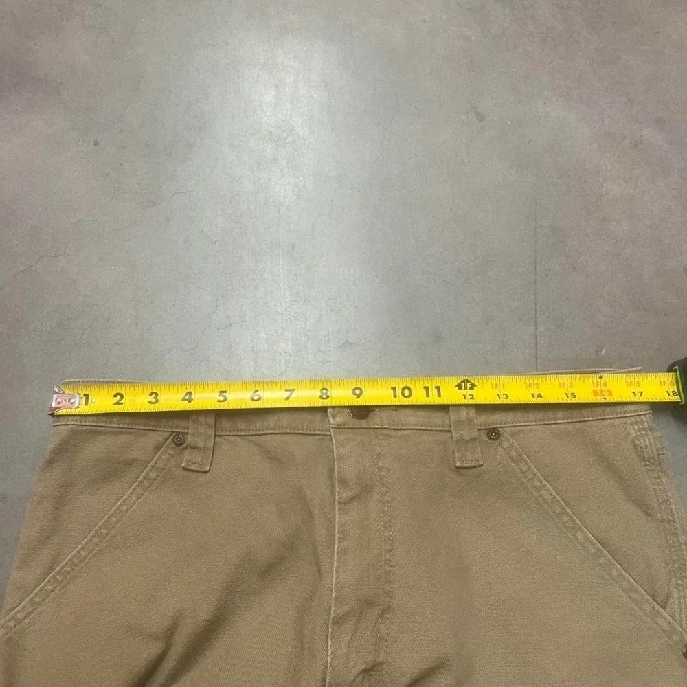 Vintage wrangler men's tan carpenter pants workwear loop 34