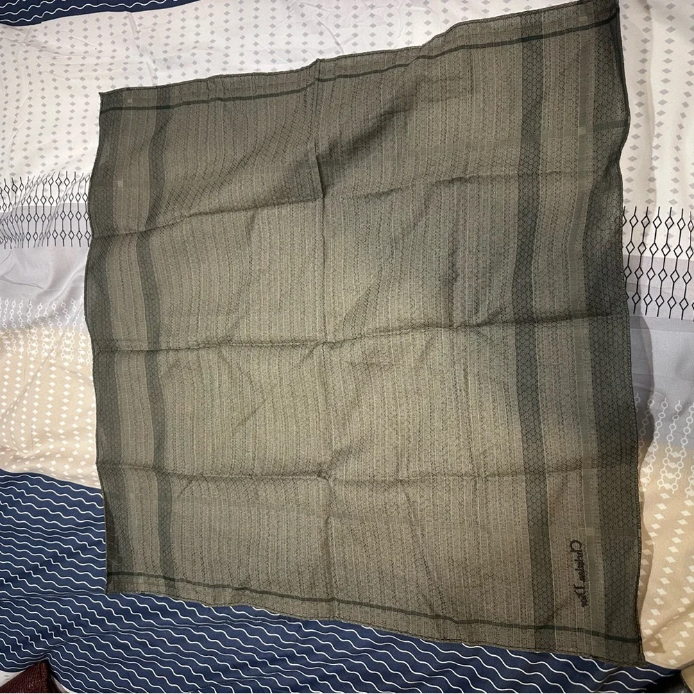 Christian Dior Olive Green/grey Scarf