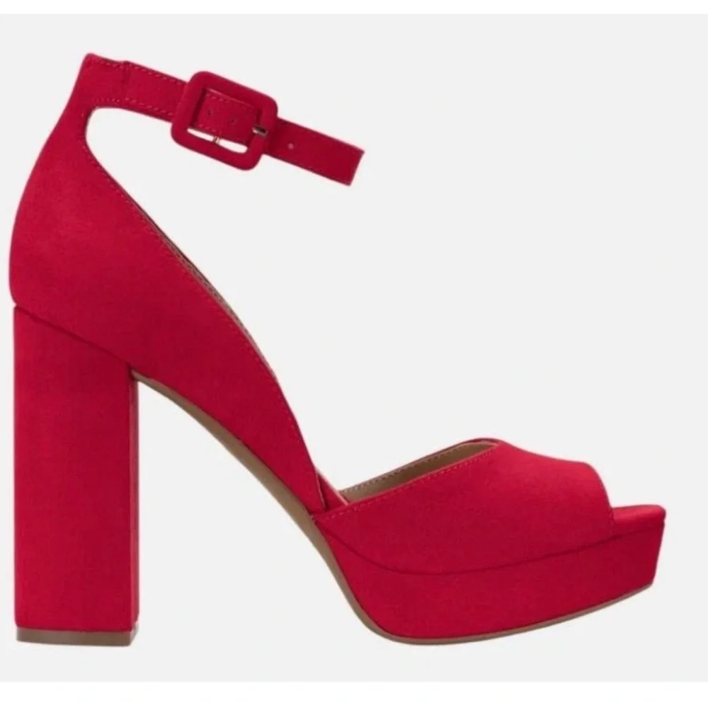 Sun & Stone Reeta Block-heel Platform Sandals Red Size 9M