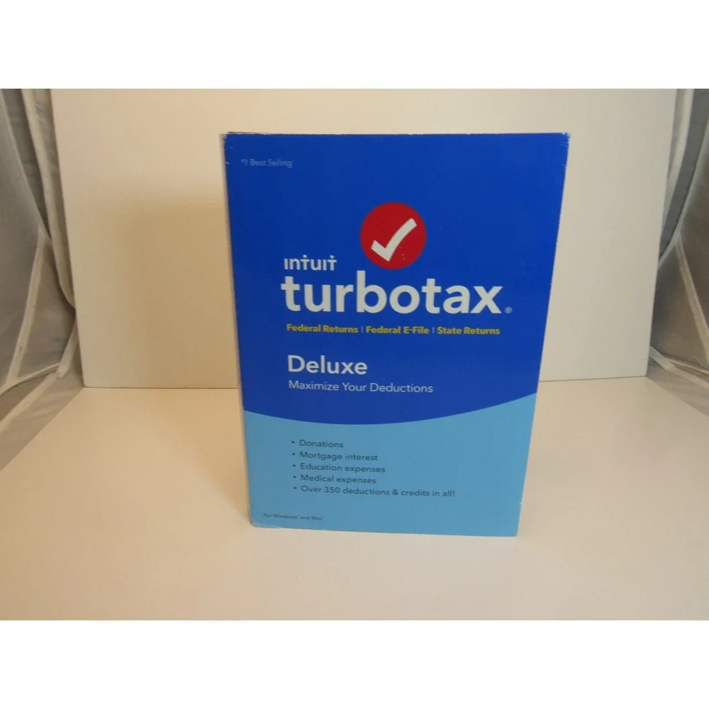 TurboTax Deluxe 2017 Federal & State Tax Software Windows Mac New Sealed Box