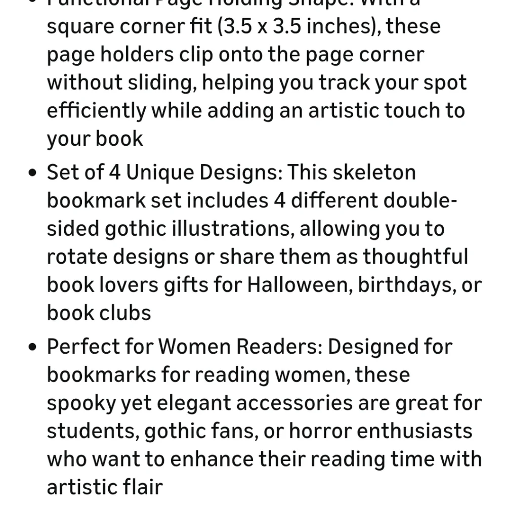 N/A bookmarks sealed plastic