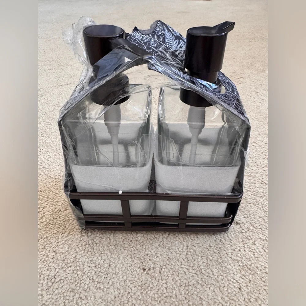 Glass Dispenser Caddy Set