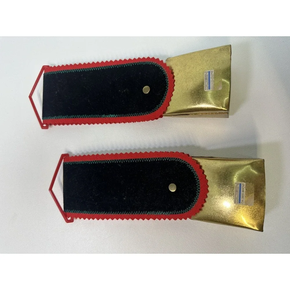 Vtg Primitive Brass Cow Bell & Lg Cow Bell From Switzerland Lot Of 2