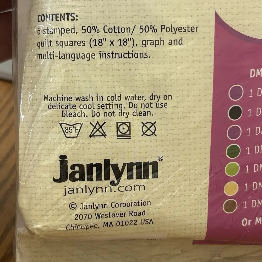 Janlynn stamped needlecraft quilt