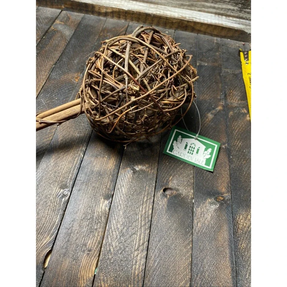 Garden Isle Decorative Twig Sphere Wand Natural Rustic Home Decor