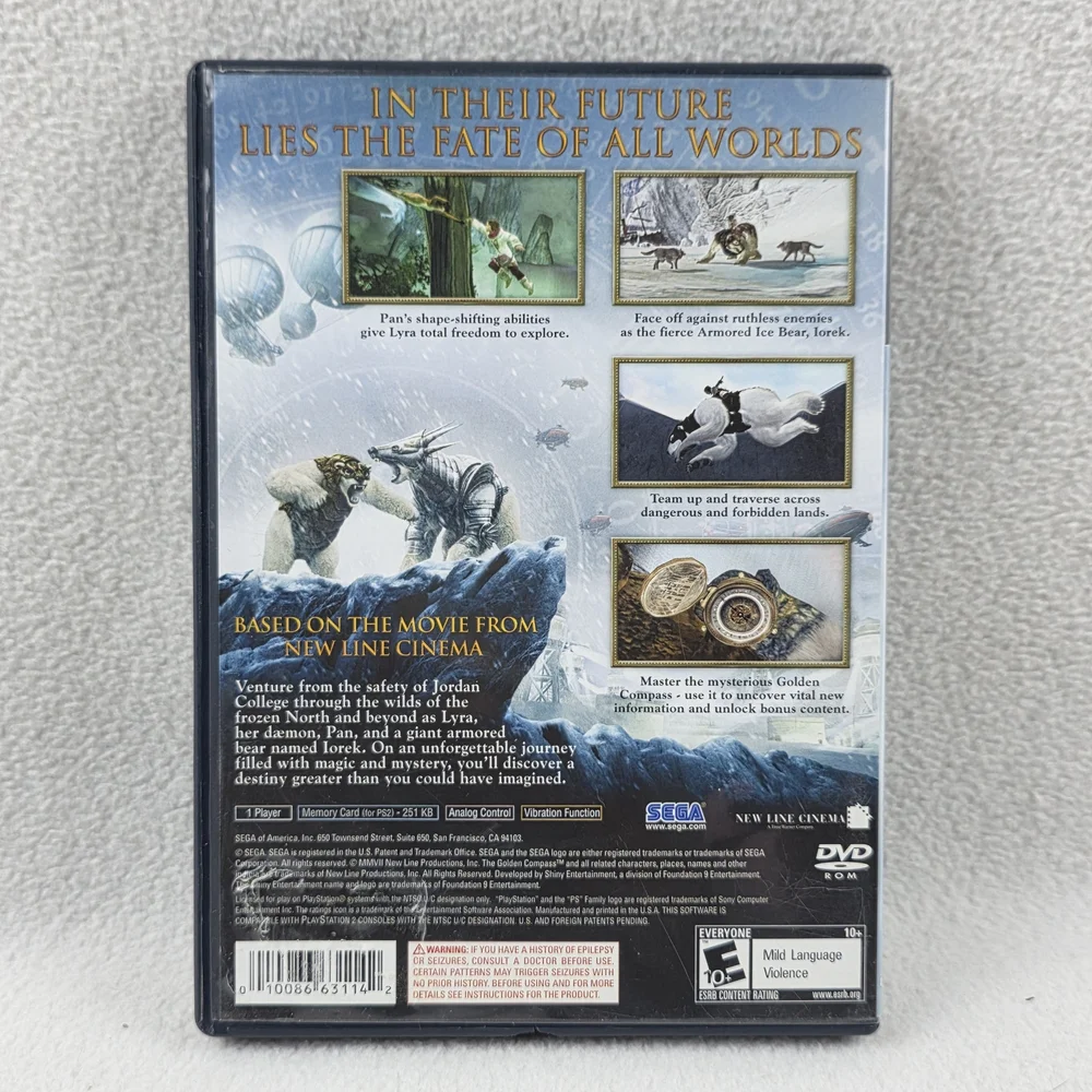 The Golden Compass Video Game Sony Playstation 2 PS2 Complete With Manual