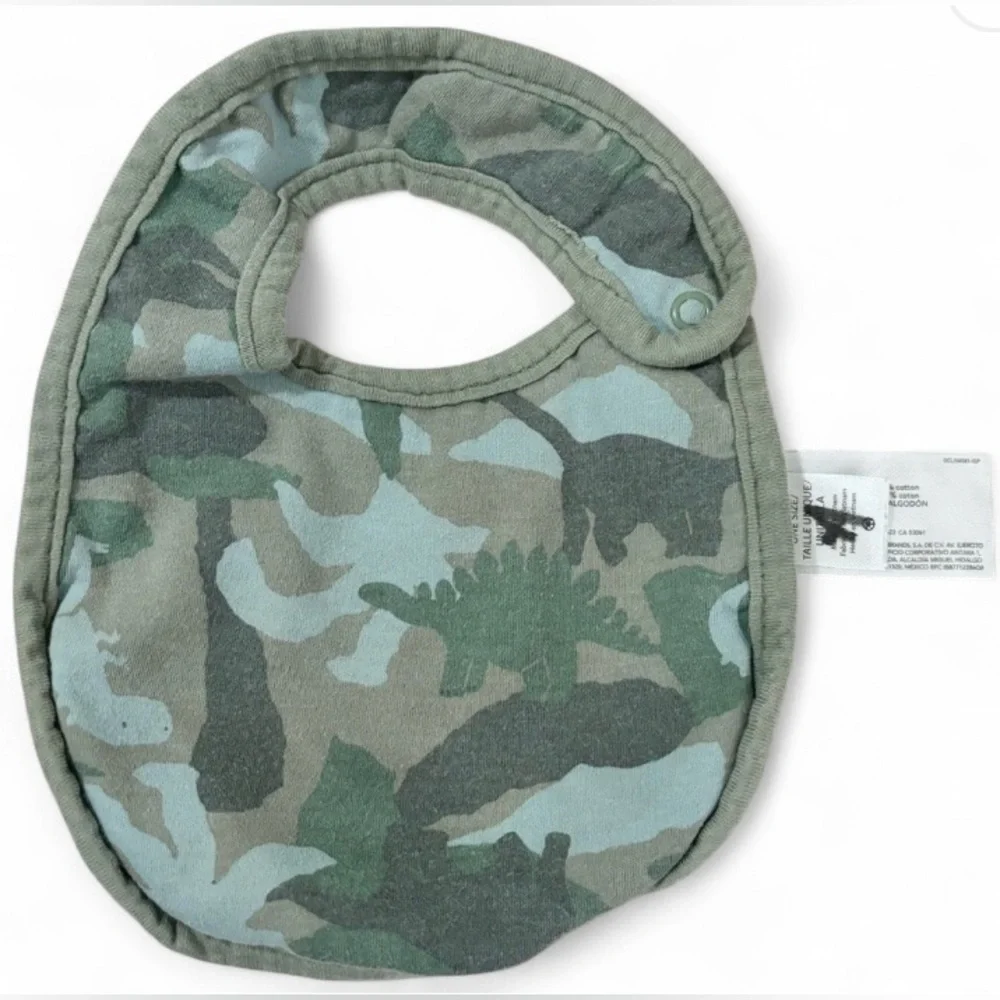 Carter’s & Modern Baby Bibs 6-Pack | Blue, Gray, White & Camouflage Infant Bibs