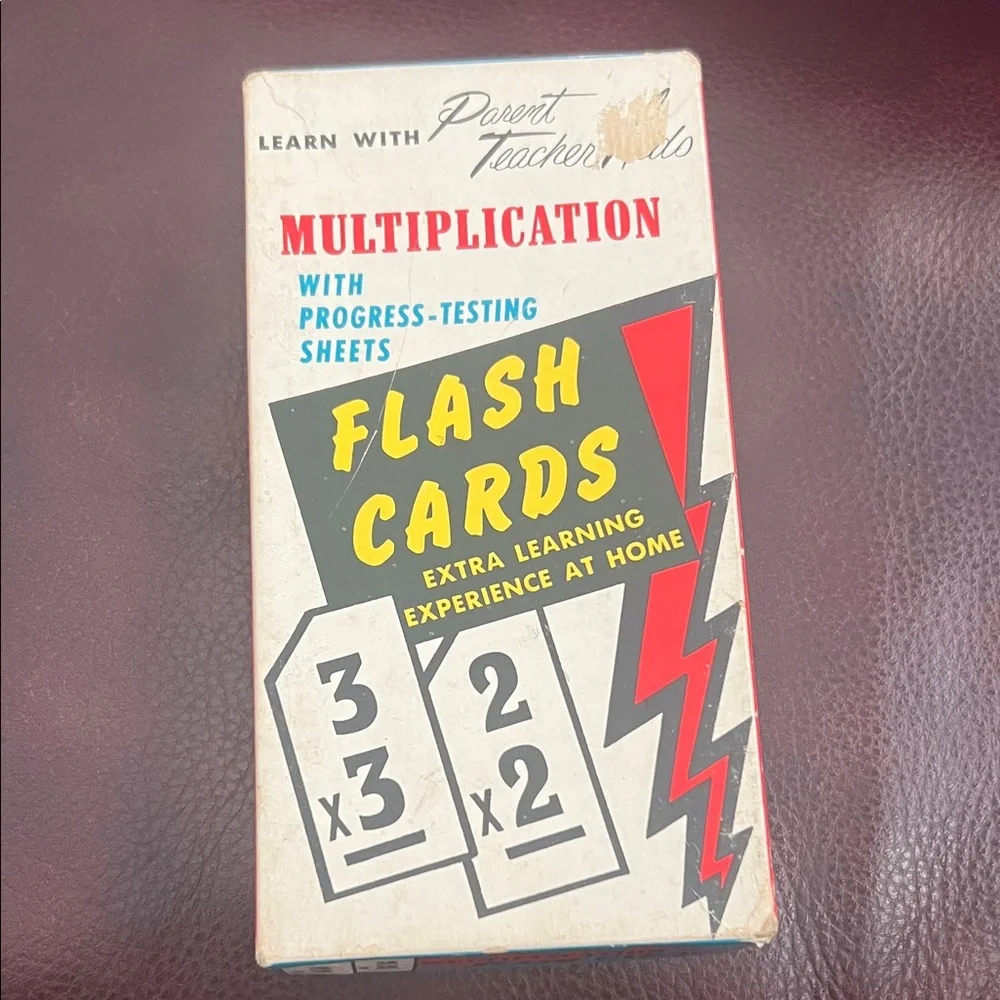 Vintage Multiplication Flash Cards with Progress-Testing Sheets